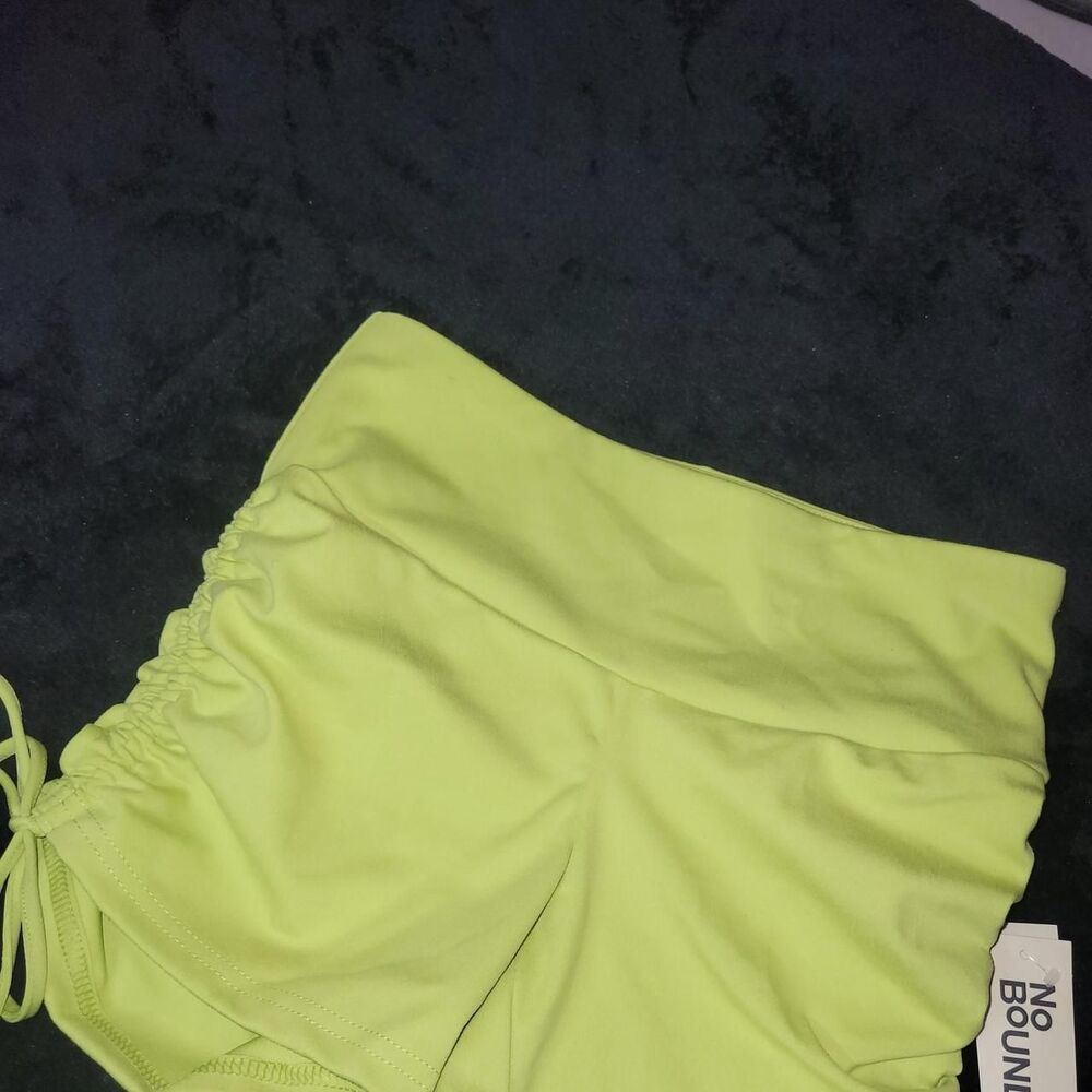 No-boundaries Women's Green and Yellow Shorts